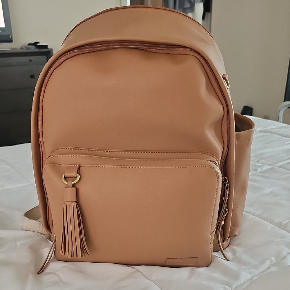 Skip Hop Tan Backpack with Tassel